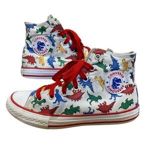 Converse Dinoverse Kids High-Top Sneakers Size 3 Youth Multicolor Dinosaurs